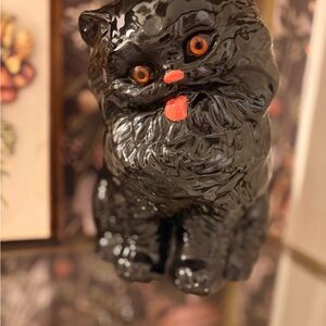 Vintage Black Ceramic Cat